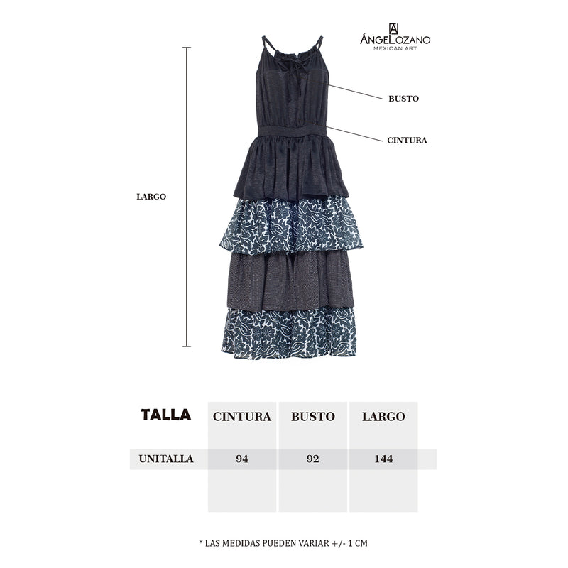AL-W57 Vestido Tirante Olanes