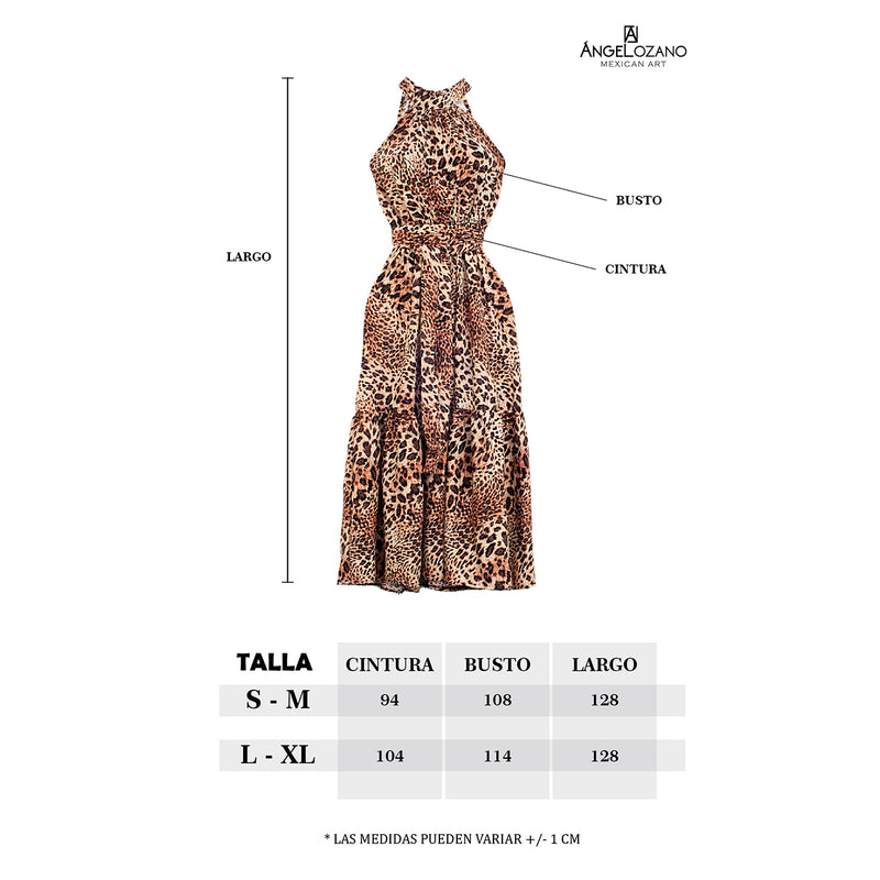 AL-W64 Vestido Cuello Alto