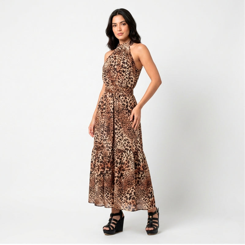 AL-W64 Vestido Cuello Alto