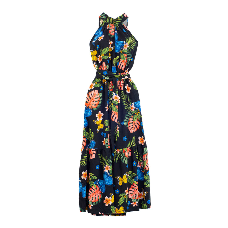 AL-W64 Vestido Cuello Alto