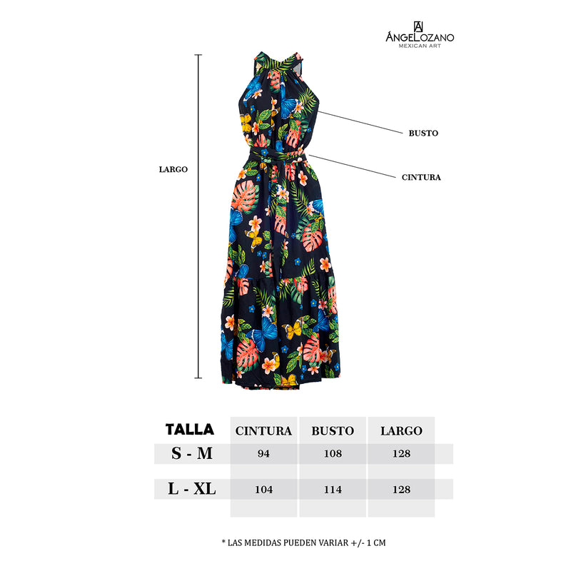 AL-W64 Vestido Cuello Alto