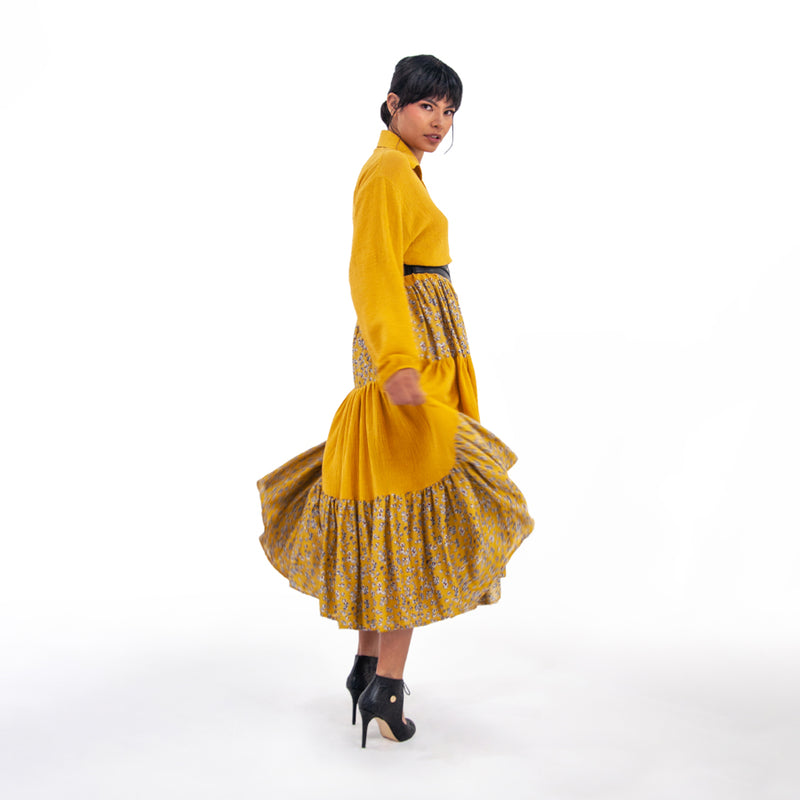 Al-W38 Vestido Camisero Olanes