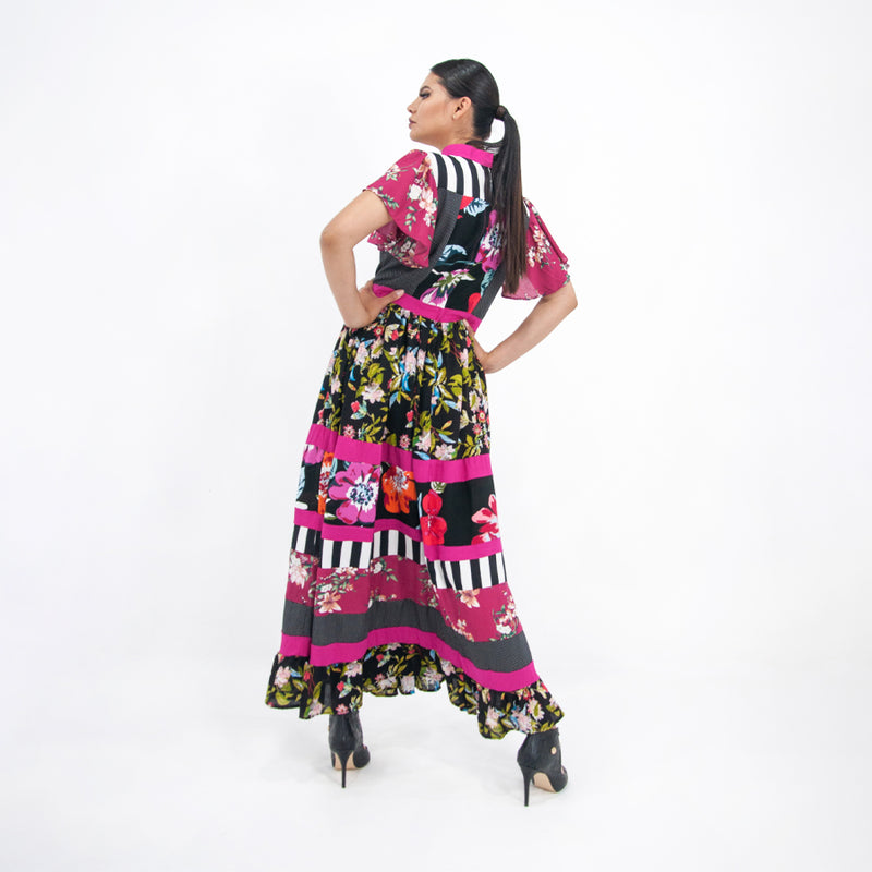 Al-W62 Vestido Rayon Multicolor