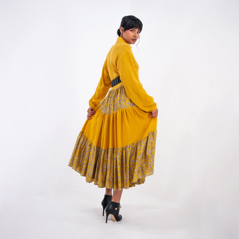 Al-W38 Vestido Camisero Olanes