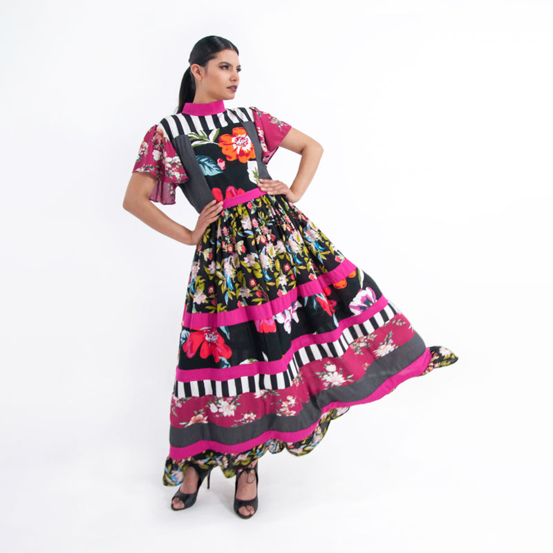 Al-W62 Vestido Rayon Multicolor