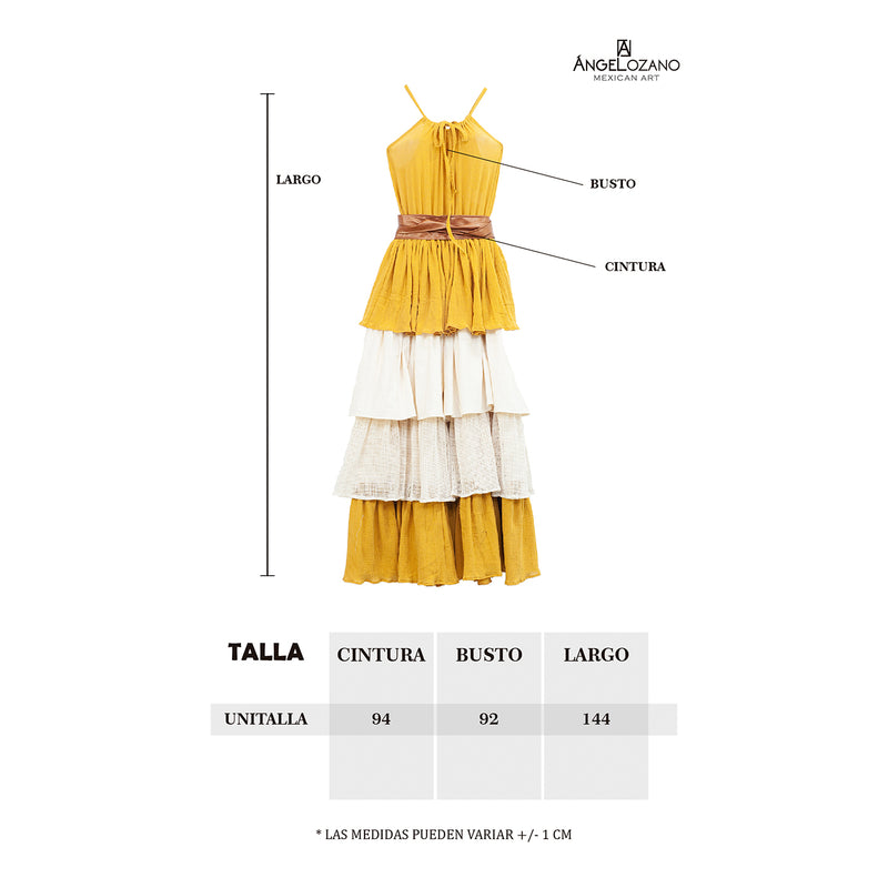 AL-W57 Vestido Tirante Olanes