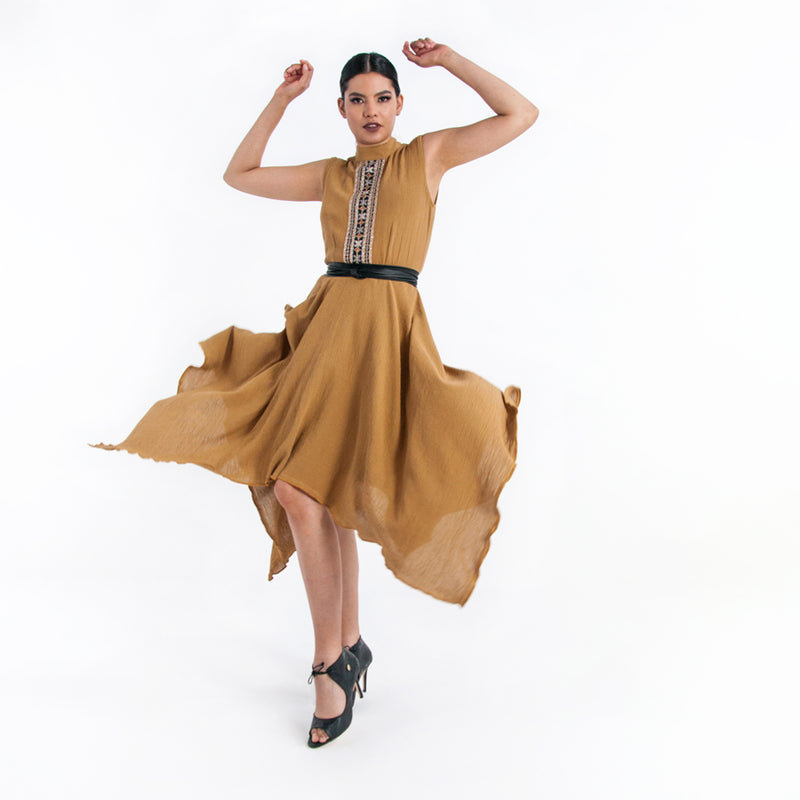 Al-W07 Vestido Cuello Alto
