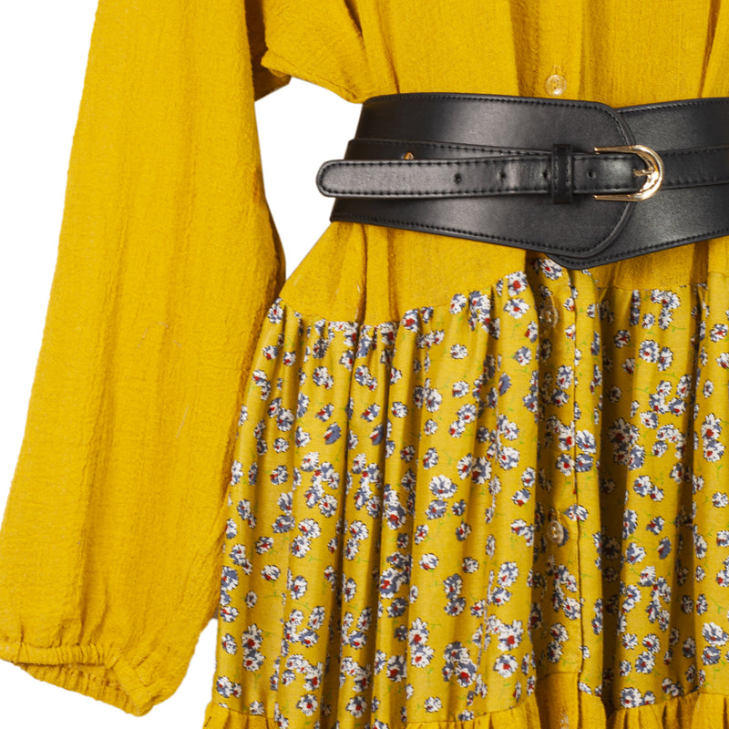 Al-W38 Vestido Camisero Olanes