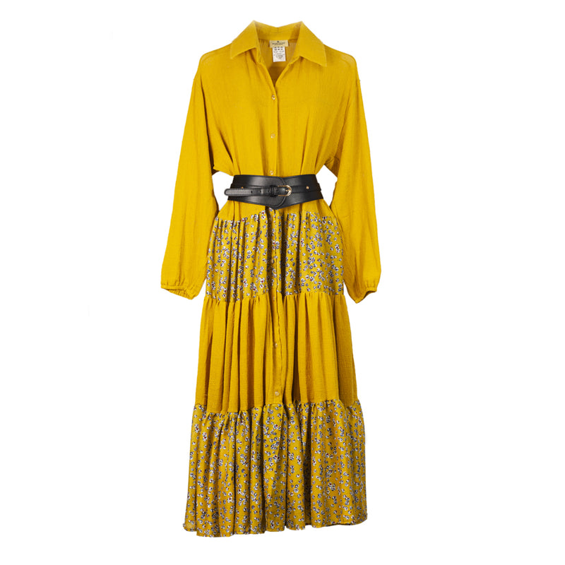 Al-W38 Vestido Camisero Olanes