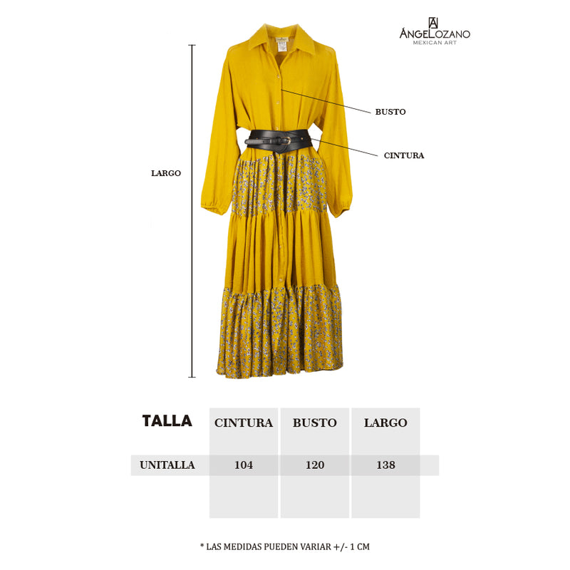 Al-W38 Vestido Camisero Olanes