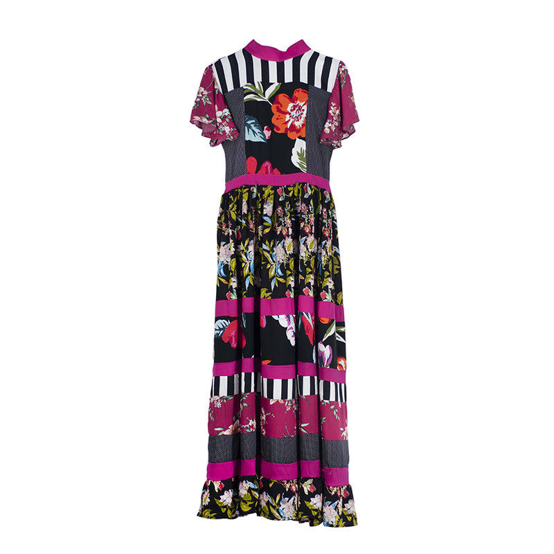 Al-W62 Vestido Rayon Multicolor