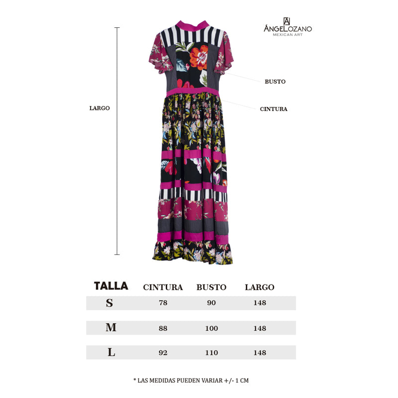Al-W62 Vestido Rayon Multicolor