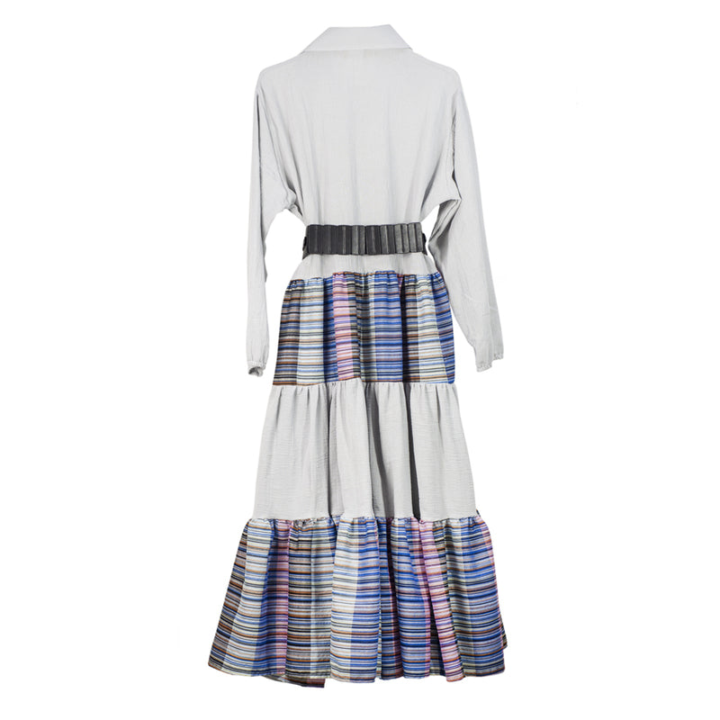 Al-W38 Vestido Camisero Olanes