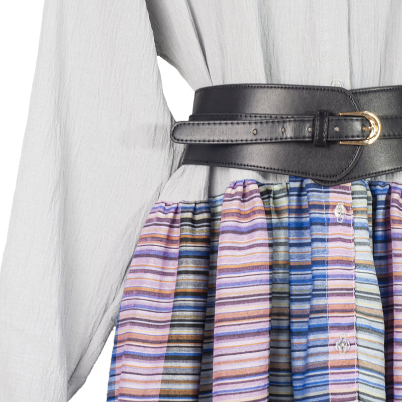 Al-W38 Vestido Camisero Olanes