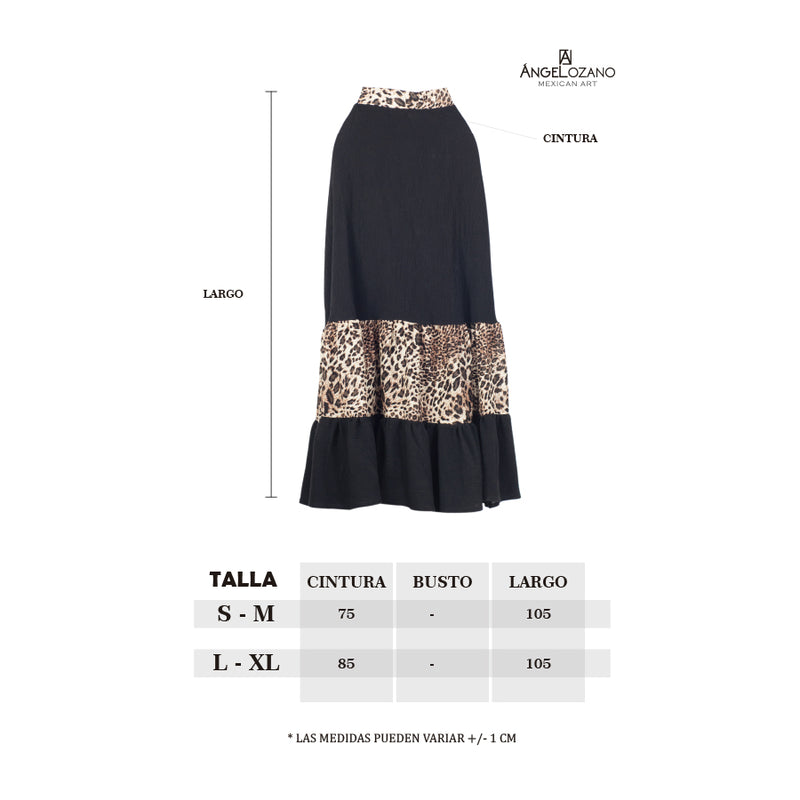 Al-W65 Falda Manta Animal Print