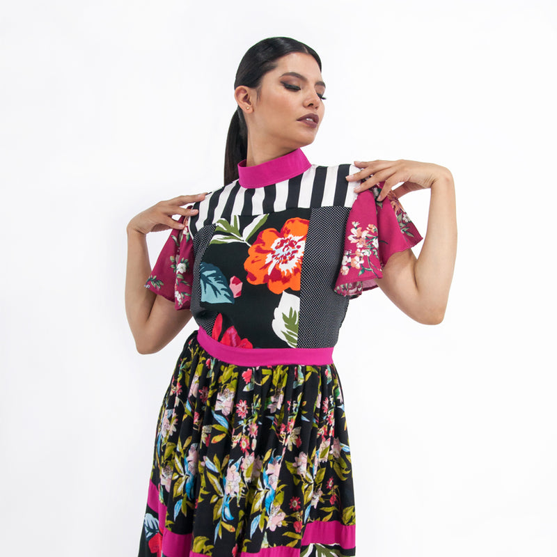 Al-W62 Vestido Rayon Multicolor