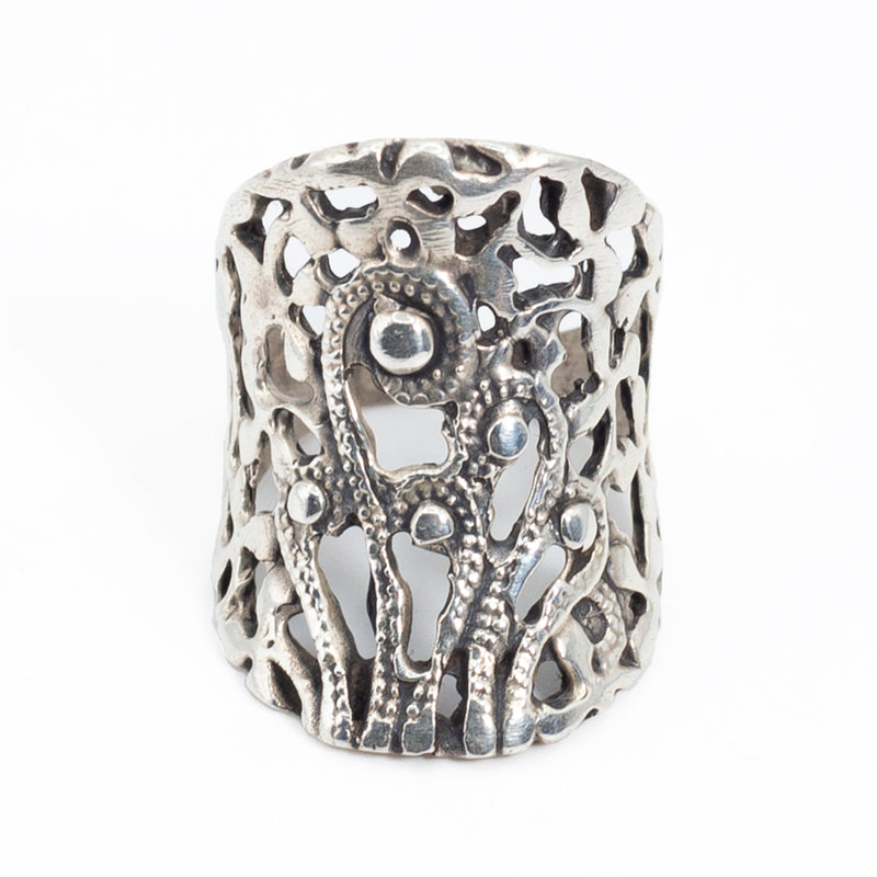 Anillo de Plata Algas