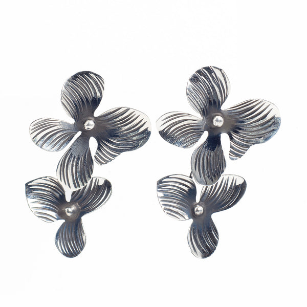 Aretes de Plata Hortensia