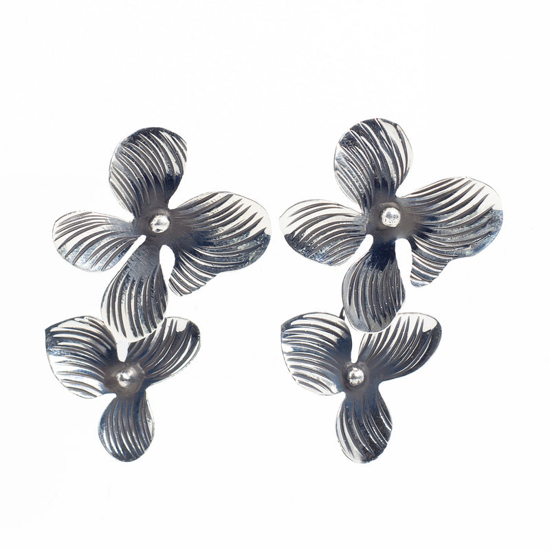 Aretes de Plata Hortensia