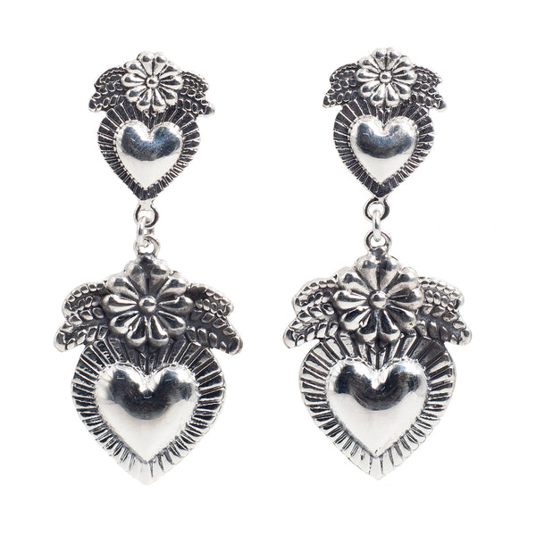 Aretes de Plata Latido