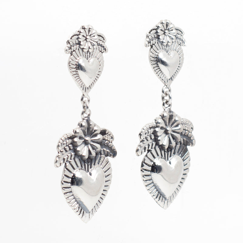 Aretes de Plata Latido