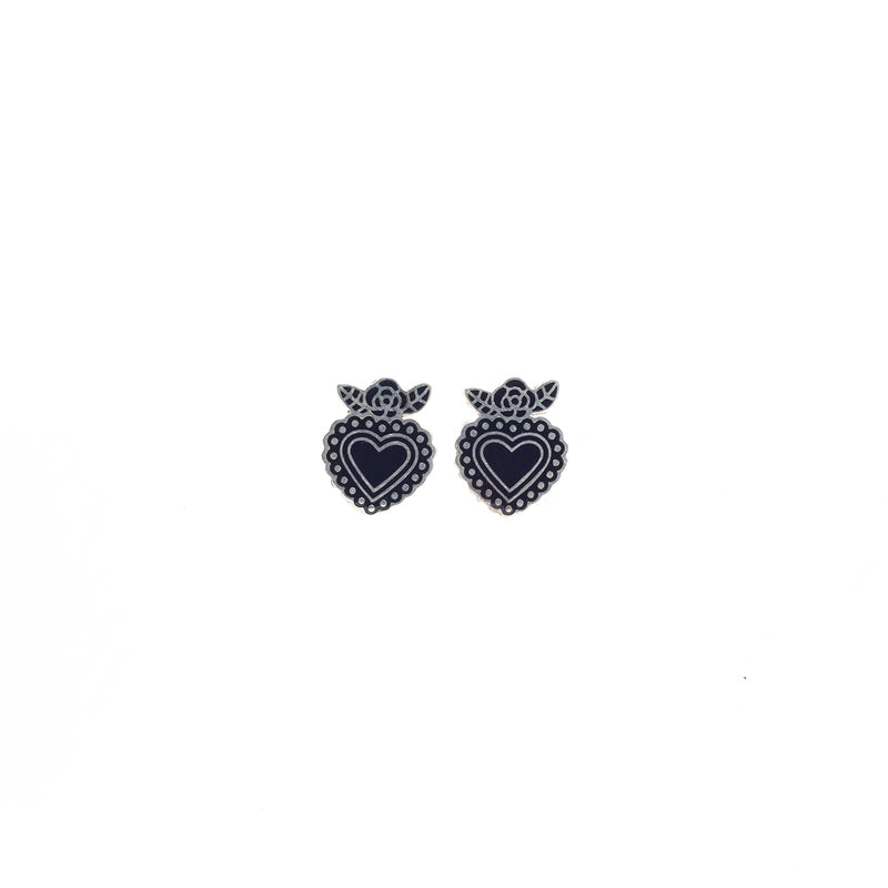 Conjunto Aretes Y Colgante de Plata Latido
