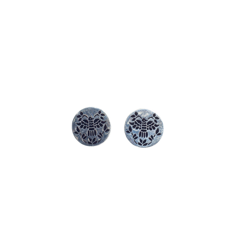 Conjunto Aretes Y Colgante de Plata Tenango
