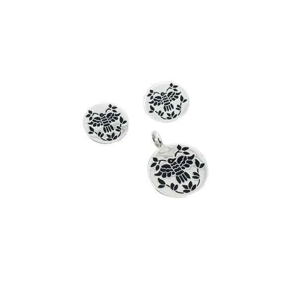 Conjunto Aretes Y Colgante de Plata Tenango