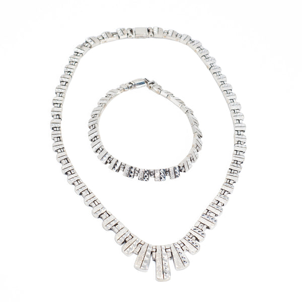 Conjunto Pulsera Y Collar de Plata Herencia