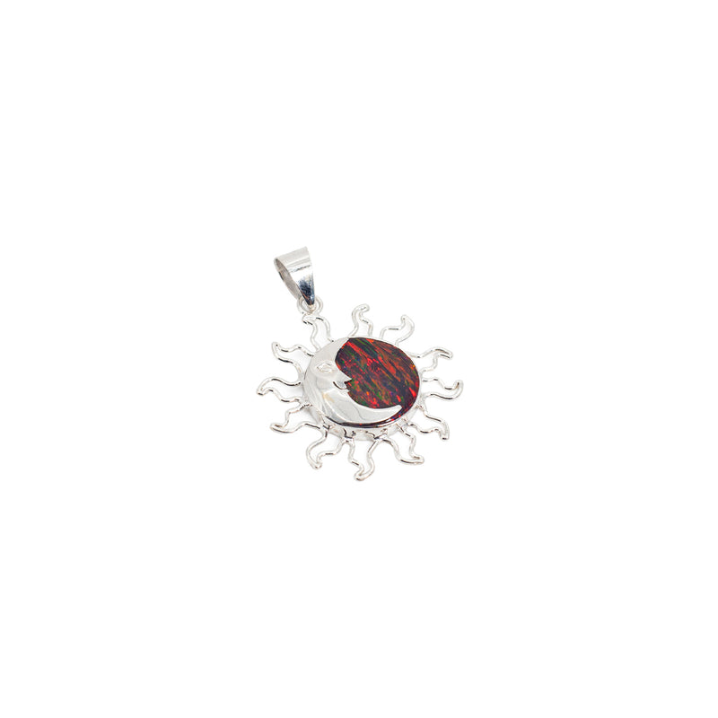 Conjunto Aretes Y Colgante de Plata Eclipse