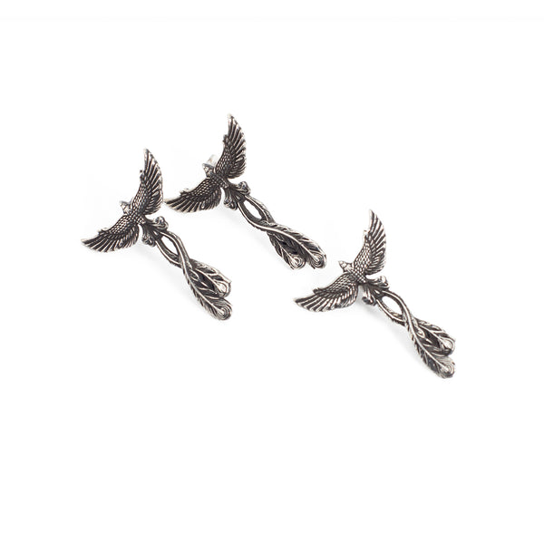 Conjunto Aretes Y Colgante de Plata Quetzal