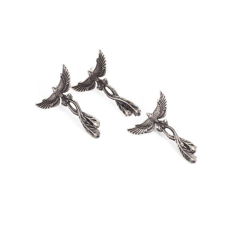 Conjunto Aretes Y Colgante de Plata Quetzal