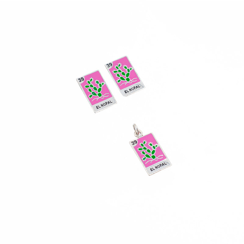 Conjunto Aretes Y Colgante de Plata Loteria