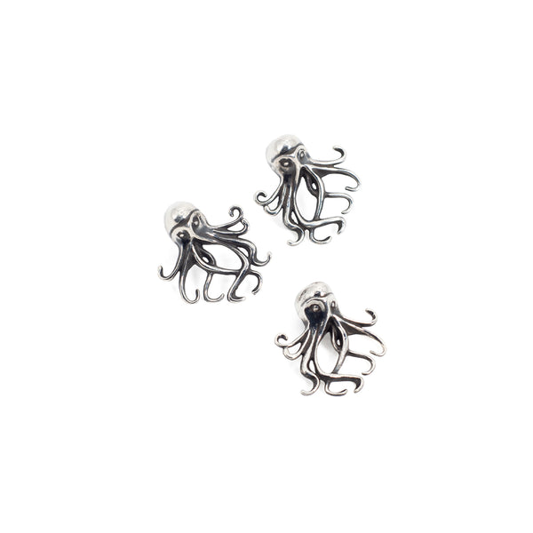 Conjunto Aretes Y Colgante de Plata Pulpo