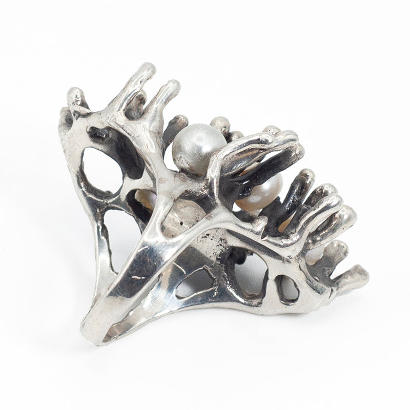 Anillo de Plata Coral