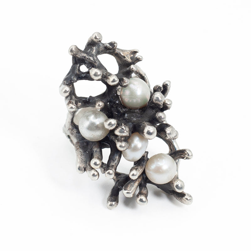 Anillo de Plata Coral