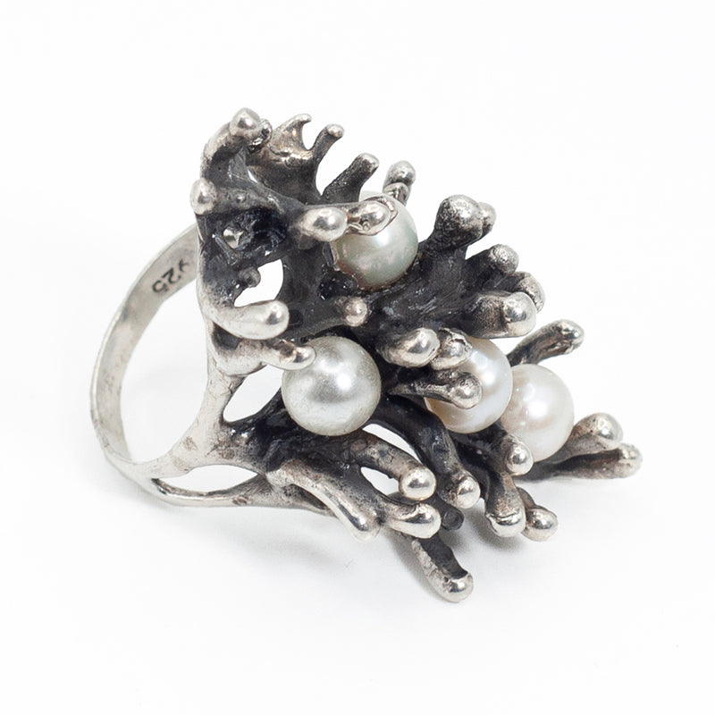 Anillo de Plata Coral