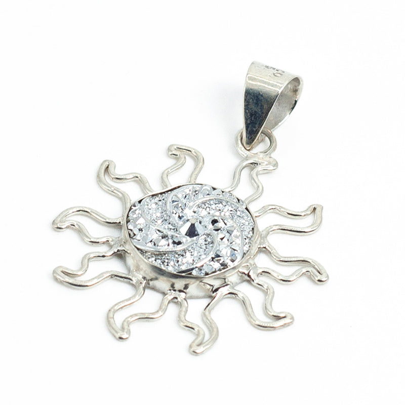 Dije de Plata Sol De Diamantes