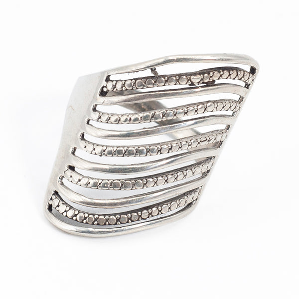 Anillo de Plata Lineas