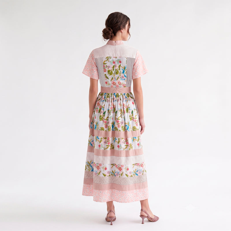 AL-W62 Vestido Rayón Rosa