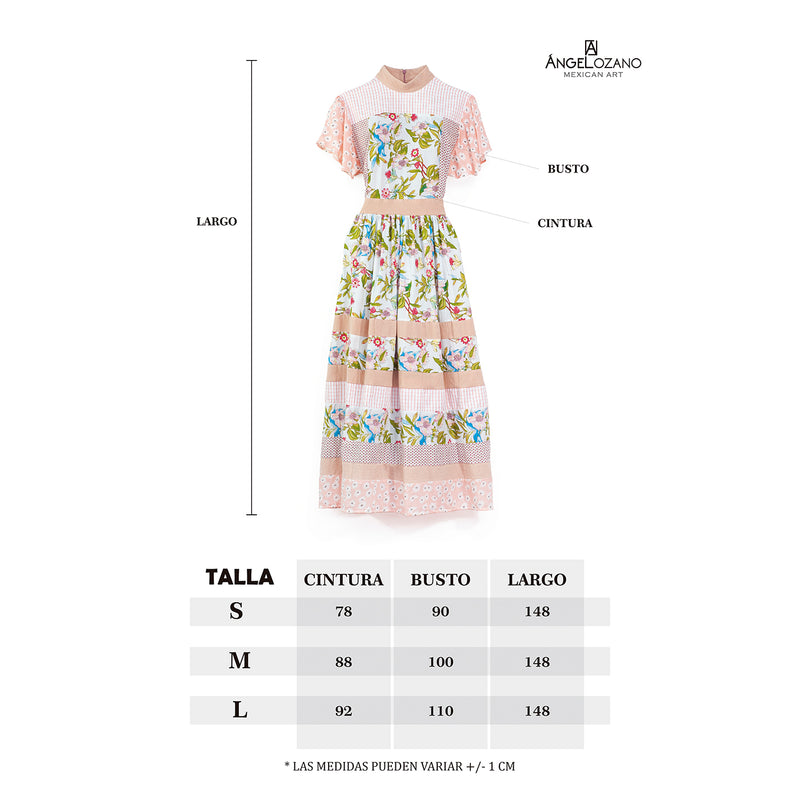 AL-W62 Vestido Rayón Rosa
