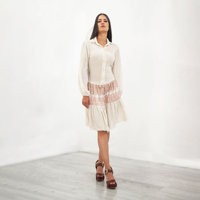 Al-W22 Vestido Camisero Corto