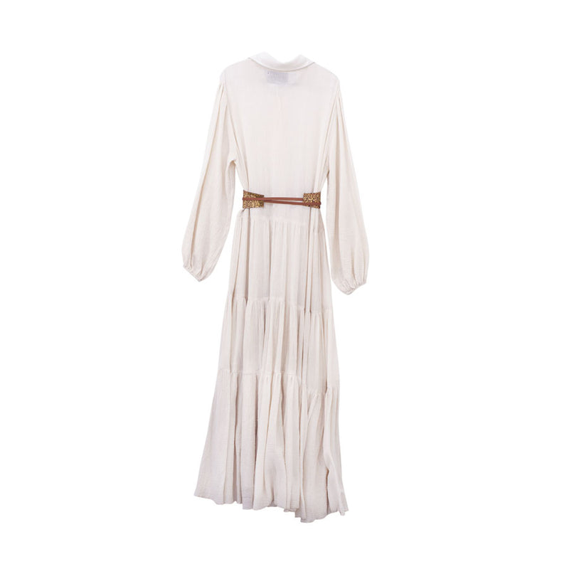 Al-W38 Vestido Camisero Olanes