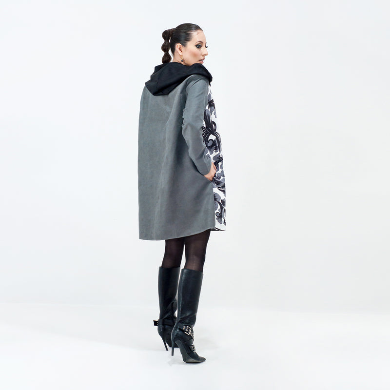 Al-W Abrigo Gris Ornamentas