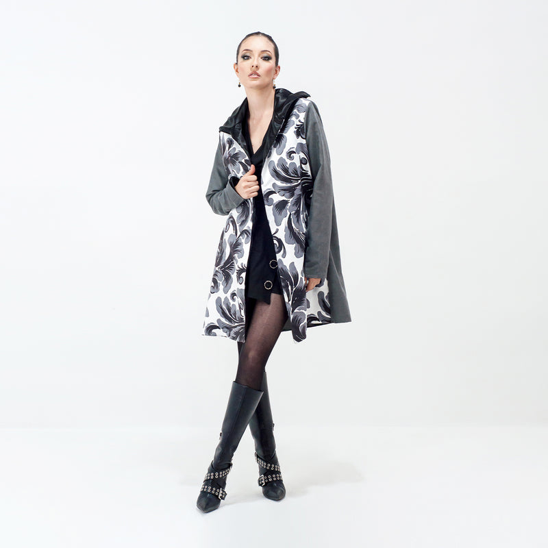 Al-W Abrigo Gris Ornamentas