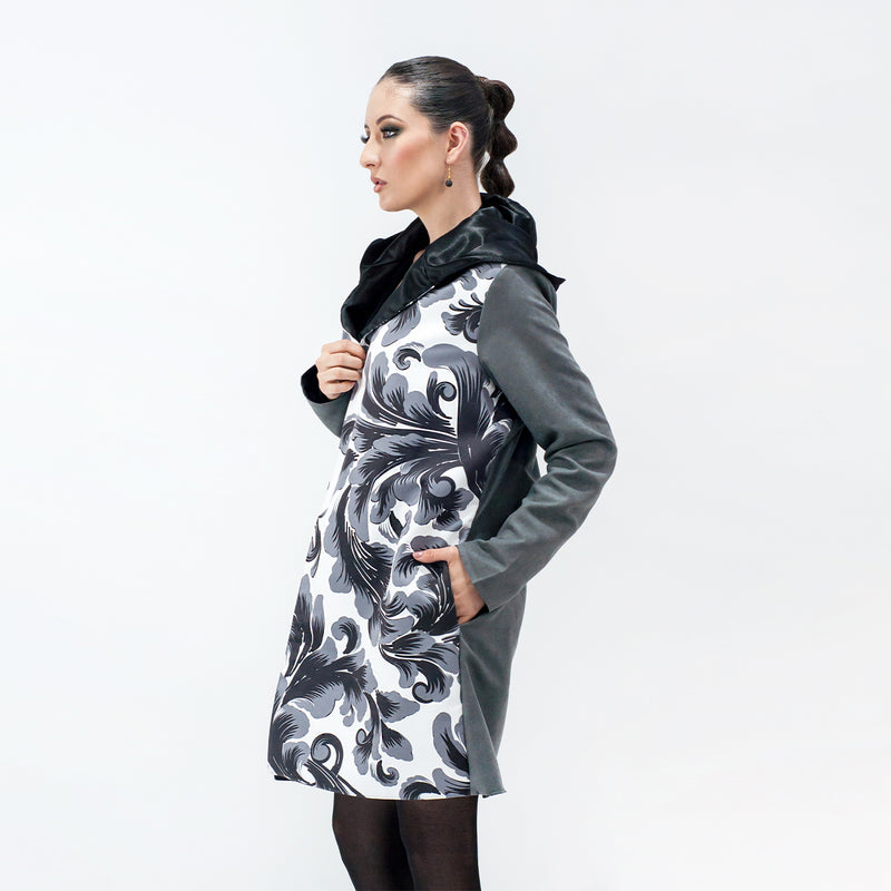 Al-W Abrigo Gris Ornamentas
