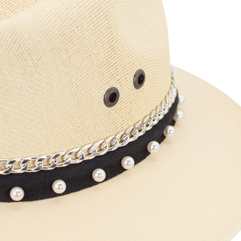 Sombrero Dama Perlas