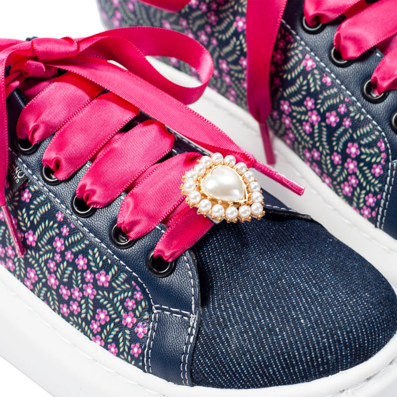 Tenis Flores y Mezclilla