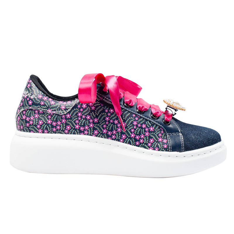 Tenis Flores y Mezclilla