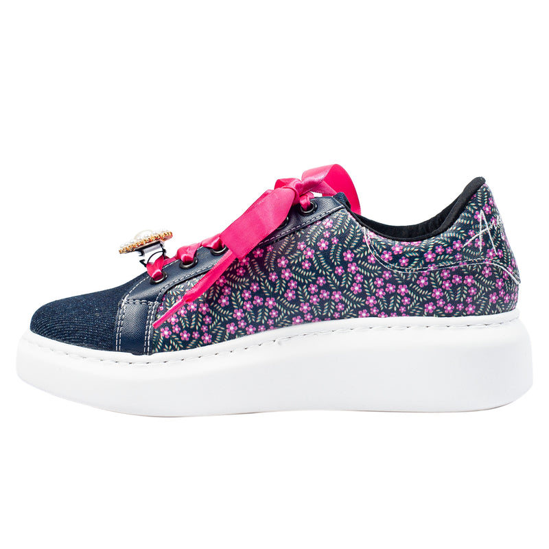 Tenis Flores y Mezclilla